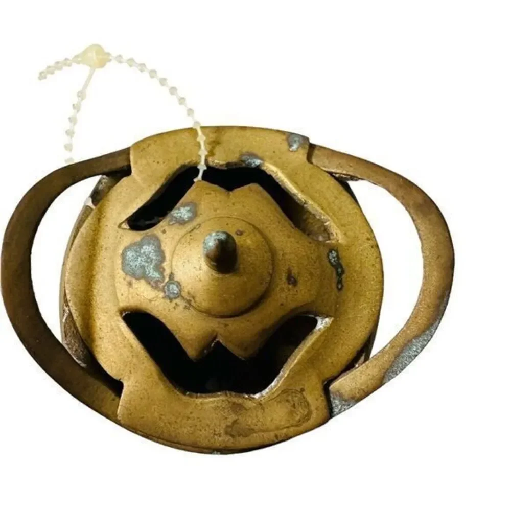 Chinese Signed Solid Brass Metal Stamped China Three‎ Legged Incense Censer Bowl